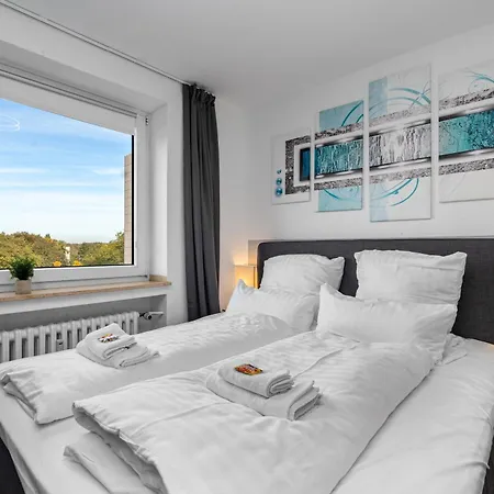 Apartment Design Luxus, Vollausstattung, 2 Min Hbf Duisburg, Betten, 2 55