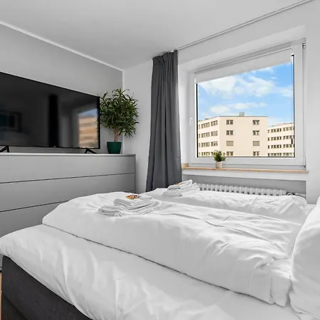 Apartment Design Luxus, Vollausstattung, 2 Min Hbf Duisburg, Betten, 2 55